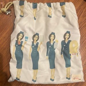 Flight attendant shoe bag
